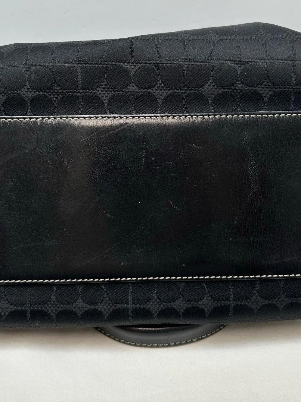 kate spade Black Shoulder Bag with Subtle Jacquard Pattern